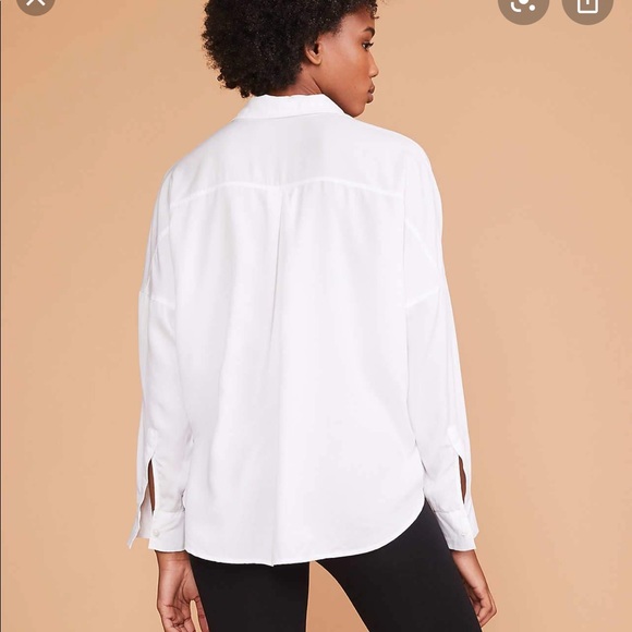 NWT Lou and Grey wrap collar shirt - Picture 2 of 4